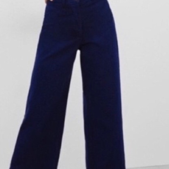 Aritzia Wilfred Lightweight High Waisted Crepe Pants Trousers Straight Wide Leg - Picture 2 of 7